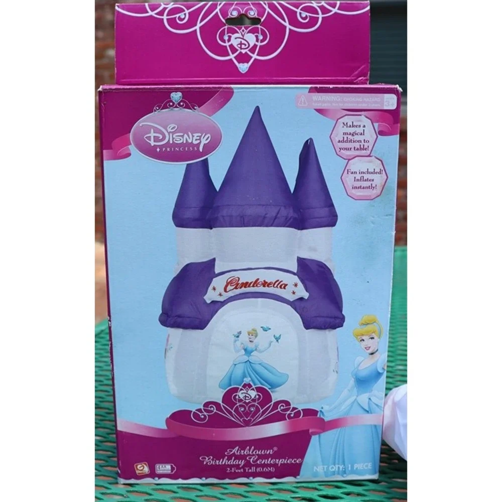 Disney Princess Cinderella Airblown Birthday Centerpiece Batteries Original Box